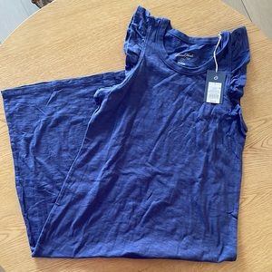 Universal thread maxi ruffled sleeve blue NWT